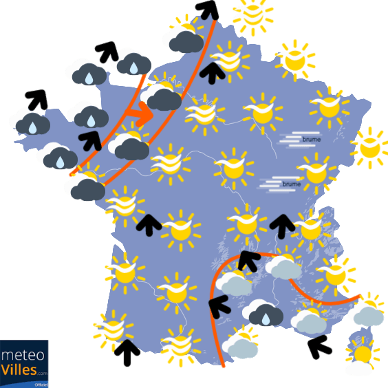 Carte de prévisions du temps du Samedi 14 novembre 2020
