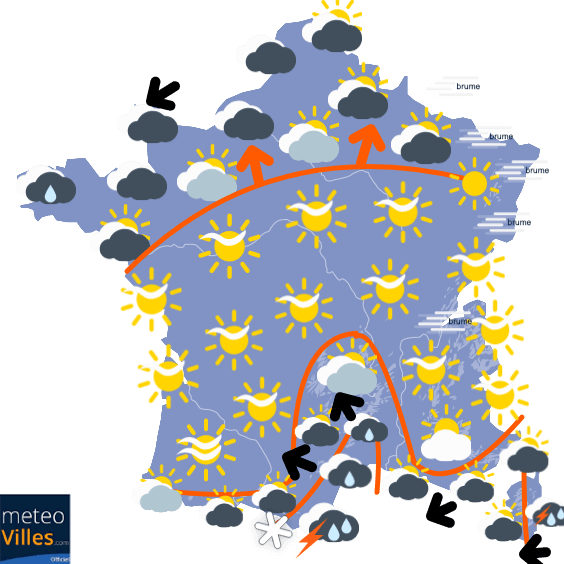 Carte de prévisions du temps du Vendredi 27 novembre 2020