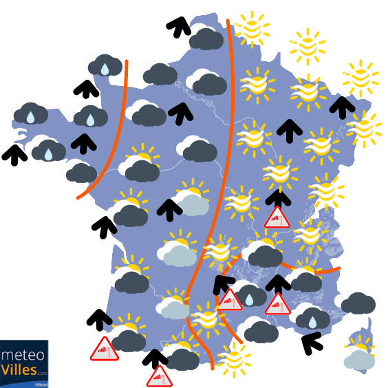 Carte de prévisions du temps du Mercredi 20 janvier 2021