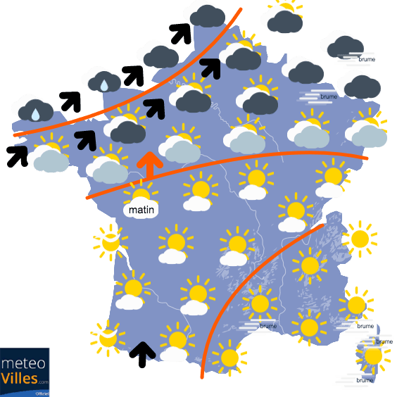 Carte de prévisions du temps du Mercredi 17 février 2021