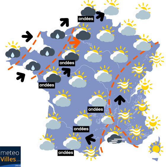Carte de prévisions du temps du Vendredi 26 mars 2021