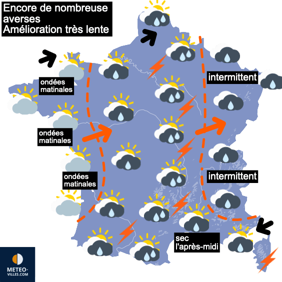 Carte de prévisions du temps du Vendredi 10 septembre 2021