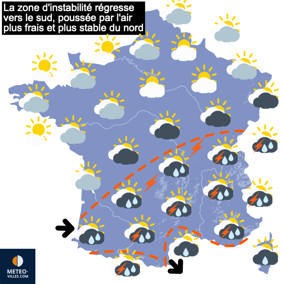 Carte de prévisions du temps du Jeudi 16 septembre 2021