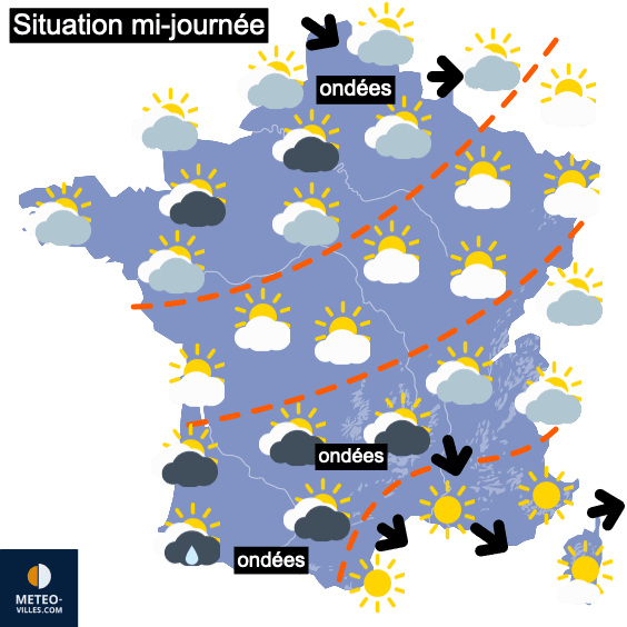 Carte de prévisions du temps du Vendredi 22 octobre 2021