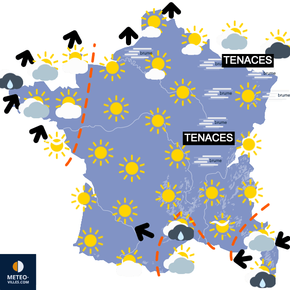 Carte de prévisions du temps du Jeudi 28 octobre 2021