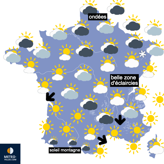Carte de prévisions du temps du Vendredi 21 janvier 2022