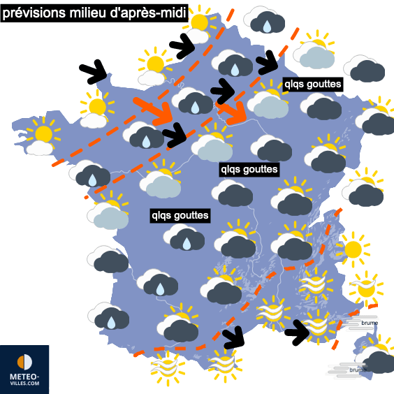 Carte de prévisions du temps du Vendredi 4 février 2022