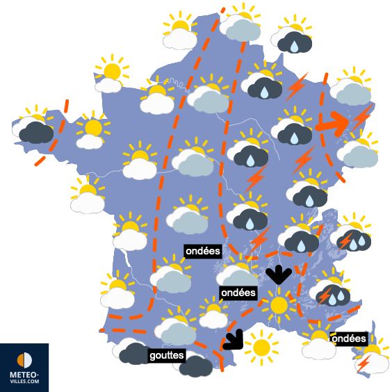 Carte de prévisions du temps du Vendredi 26 août 2022