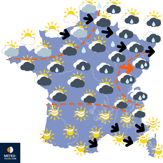 Carte de prévisions du temps du Mercredi 28 mai 2025
