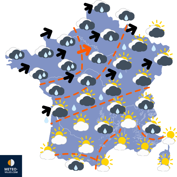 Carte de prévisions du temps du Jeudi 5 juin 2025