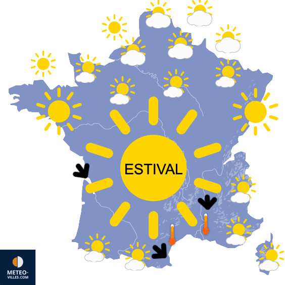 Carte de prévisions du temps du Mardi 17 juin 2025