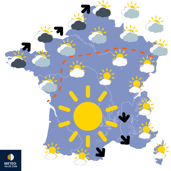 Carte de prévisions du temps du Vendredi 27 juin 2025
