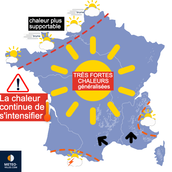 Carte de prévisions du temps du Dimanche 29 juin 2025