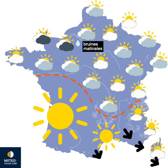 Carte de prévisions du temps du Jeudi 17 juillet 2025
