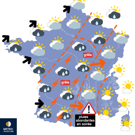 Carte de prévisions du temps du Dimanche 31 août 2025