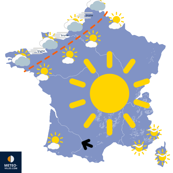 Carte de prévisions du temps du Jeudi 18 septembre 2025