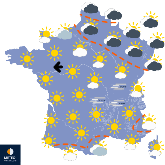 Carte de prévisions du temps du Vendredi 17 octobre 2025