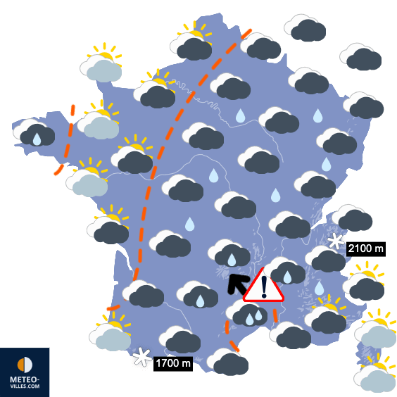Carte de prévisions du temps du Samedi 20 décembre 2025