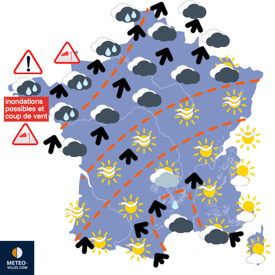 Carte de prévisions du temps du Jeudi 15 janvier 2026