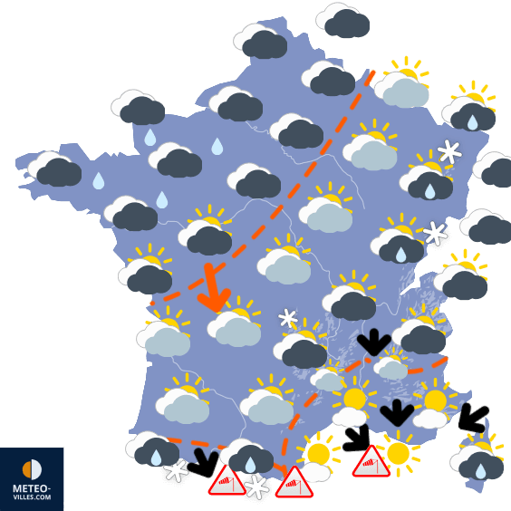 Carte de prévisions du temps du Mardi 31 mars 2026