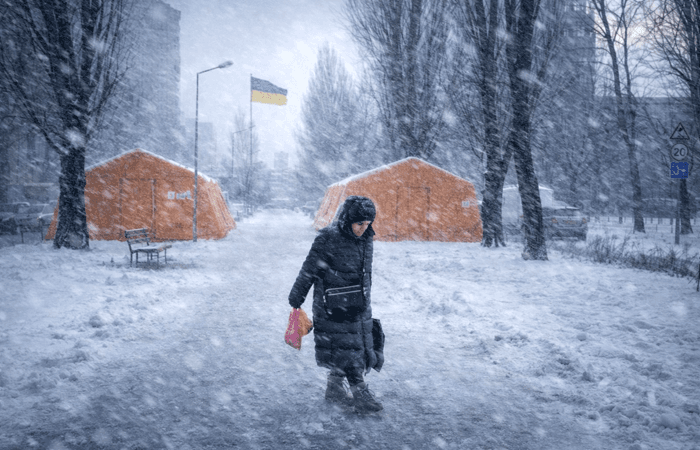 En pleine guerre, l'Ukraine souffre d'un hiver très froid