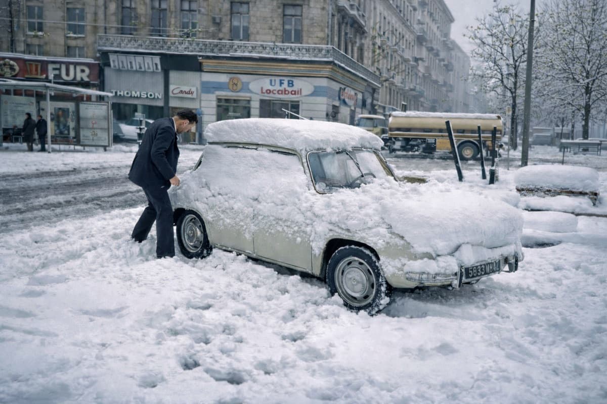 Jusqu'à 25 cm de neige en plaine à la mi-avril 1973