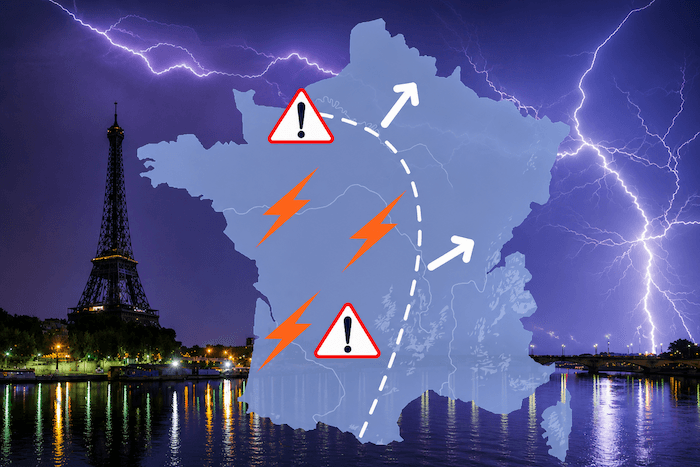 Orages : la vigilance s'étend vers le nord