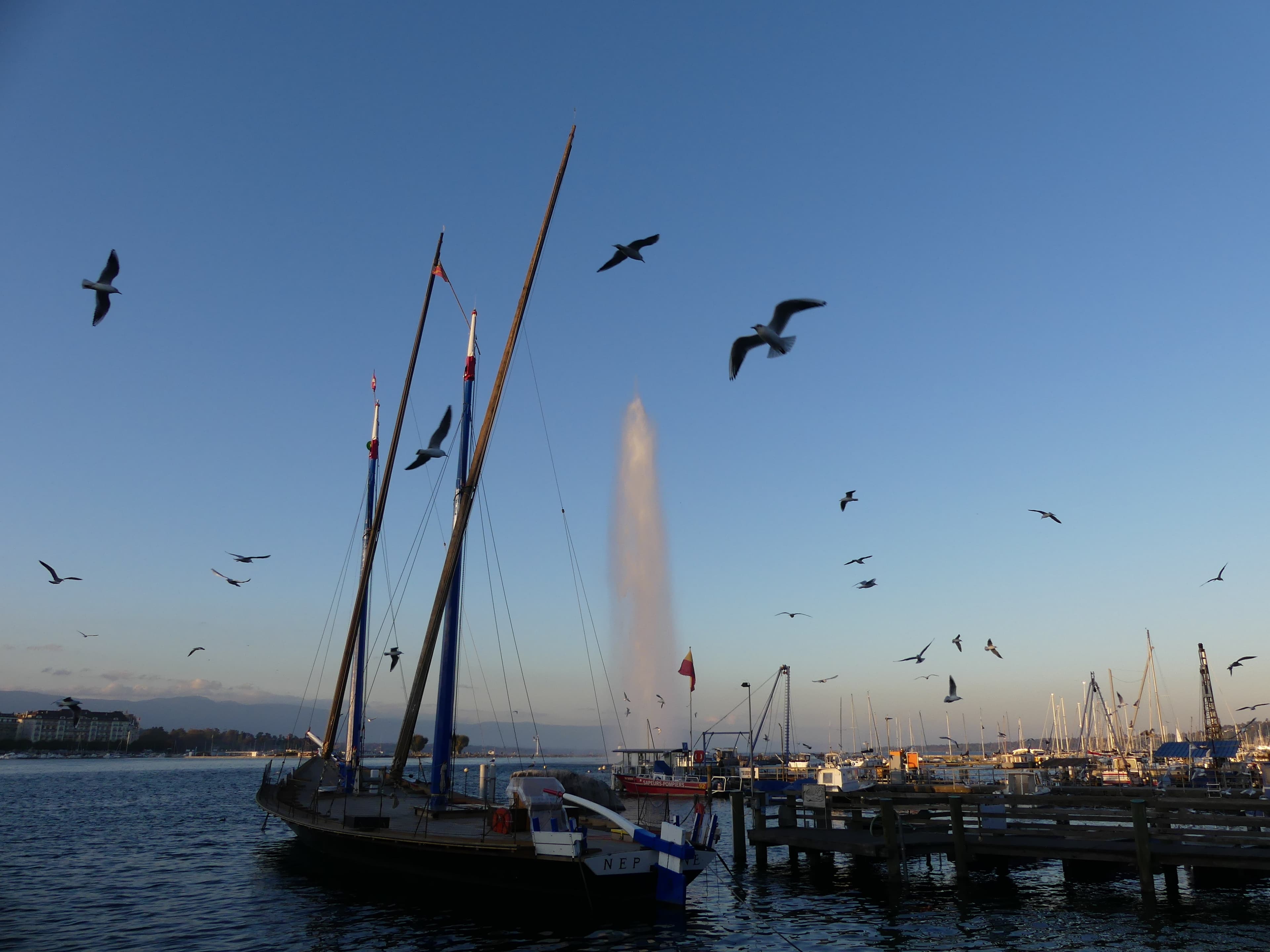 Genève, luminosité de fin d'après-midi