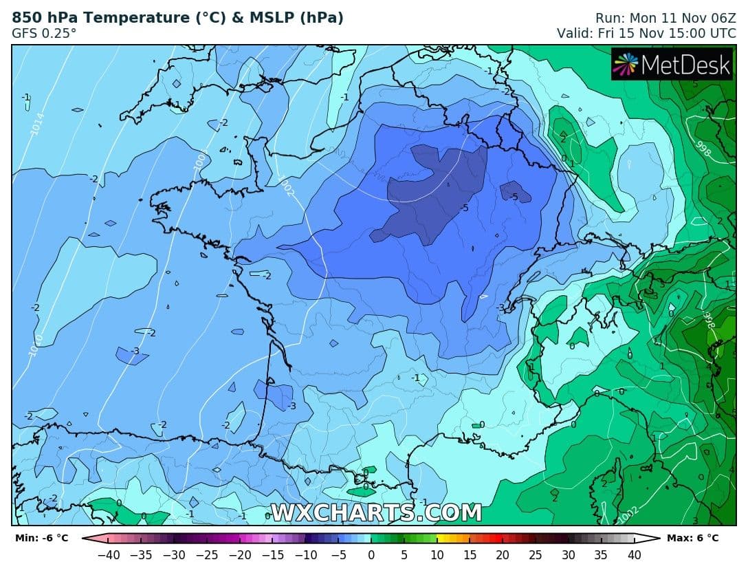 Image d'illustration pour Neige en plaine en seconde partie de semaine sur la France ? 