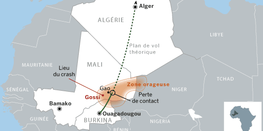 Image d'illustration pour Crash de l'avion AH5017 d'Air Algérie au Nord du Mali - la météo en cause ? 