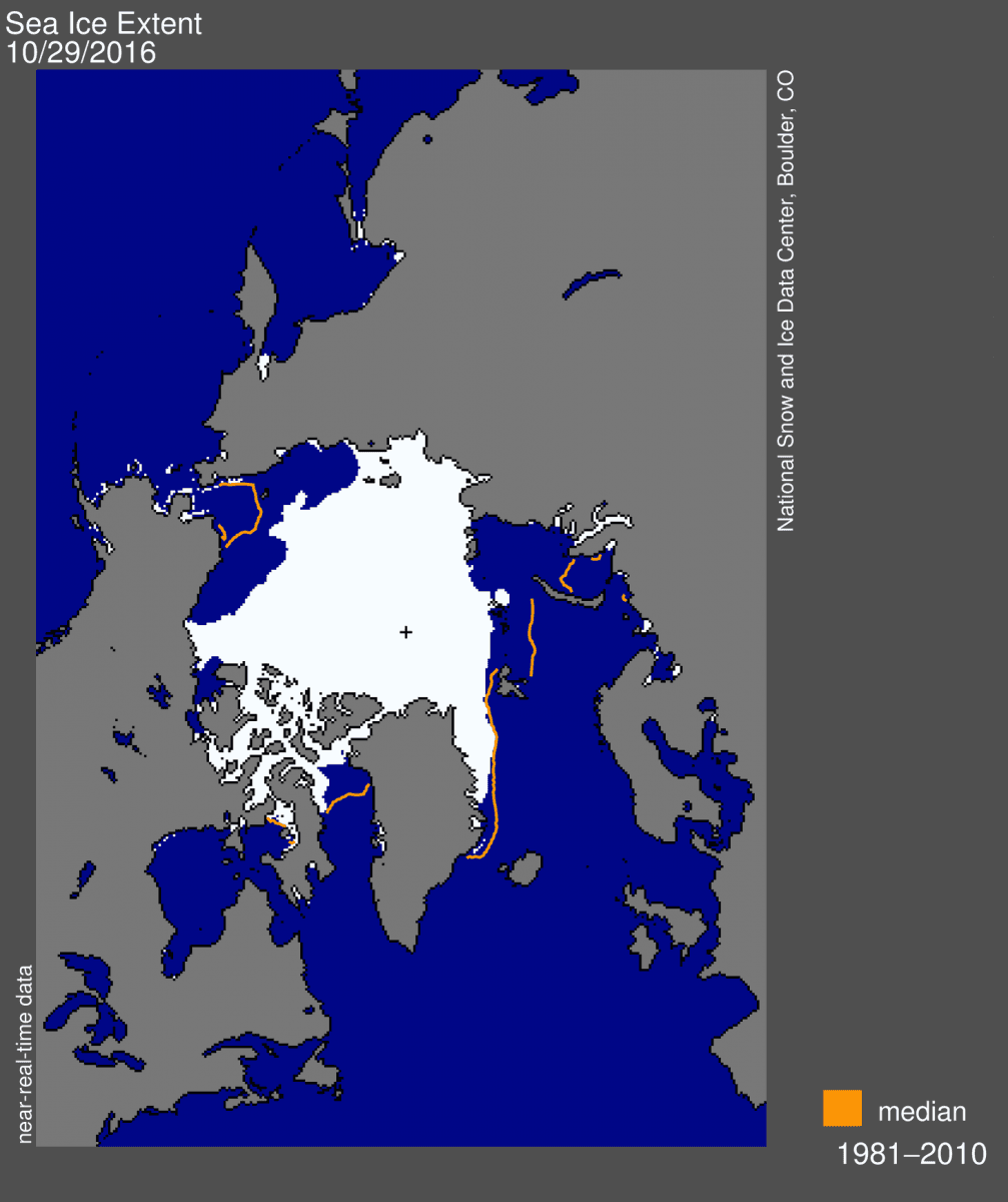 Image d'illustration pour Reconstitution de la banquise Arctique : un retard record
