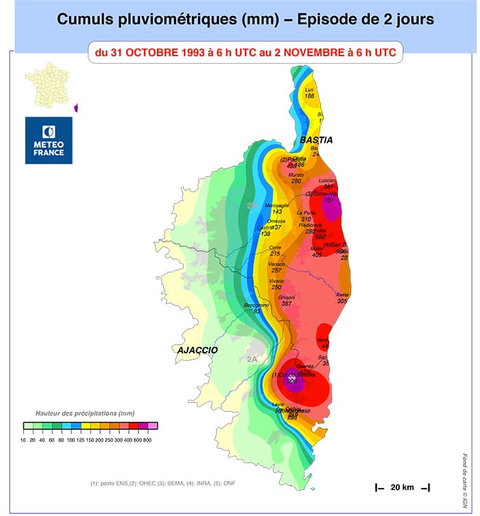 Image d'illustration pour Le déluge Corse du 31 octobre 1993 