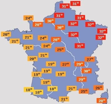 Image d'illustration pour Très forte chaleur tardive - prévision et suivi