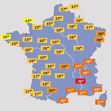 Image d'illustration pour Forte chaleur au Sud et à l'Est mardi et mercredi avant la chute