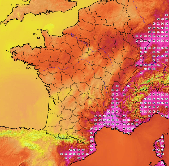 Image d'illustration pour Nouveau pic de chaleur de mercredi à vendredi