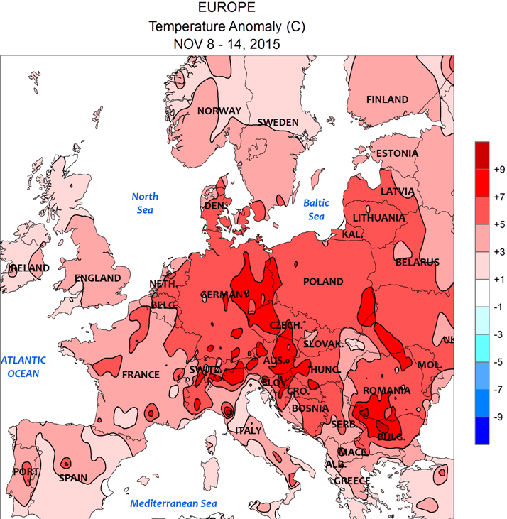 Image d'illustration pour Des excès de douceur sur l'ensemble de l'Europe - Les gelées sont rares