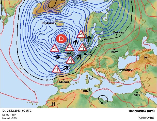 situation meteo nuit de lundi à mardi