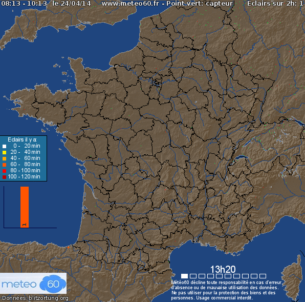 Image d'illustration pour Orages forts dans le Sud-Ouest (grêle - rafales - violentes averses)