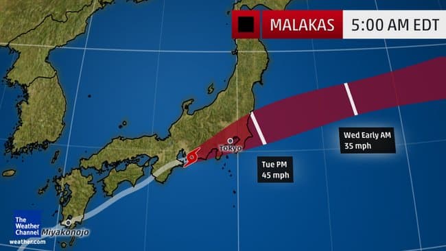 Image d'illustration pour Le typhon Malakas frappe le Japon 