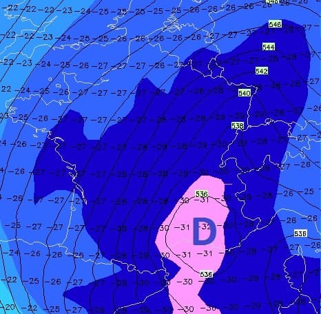 Image d'illustration pour Retours d'Est neigeux du Centre Est au Massif Central (vigilance)