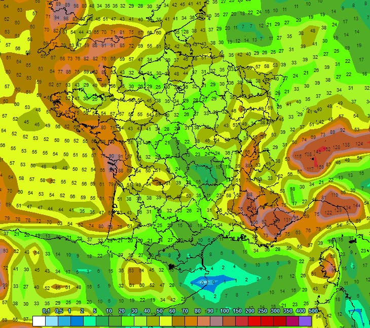 Image d'illustration pour Fortes pluies à venir sur l'Ouest et le Sud-Est