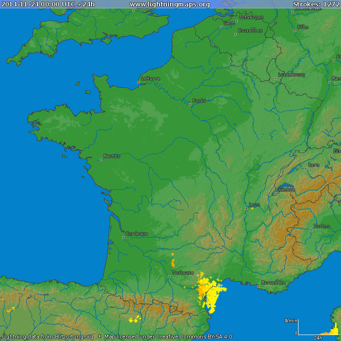 Image d'illustration pour Orage violent et quelques inondations dans l'Aude (Narbonne)
