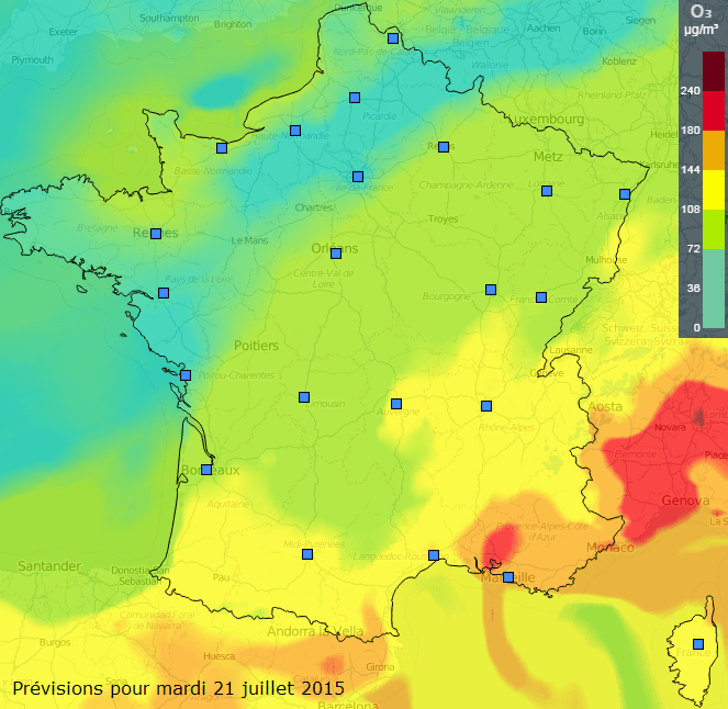 Image d'illustration pour Très forts pics de pollution à l'ozone près de la Méditerranée