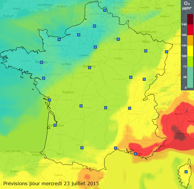 Image d'illustration pour Très forts pics de pollution à l'ozone près de la Méditerranée