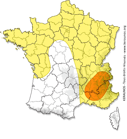 Image d'illustration pour Vigilance orage : foudre, grêle et vent à l'Est