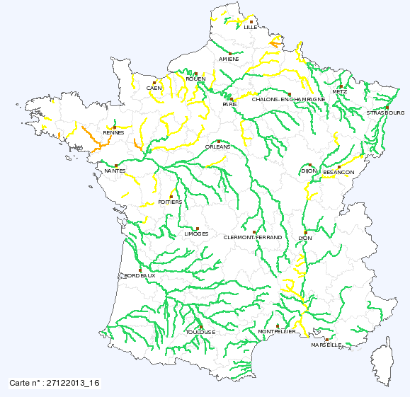 Image d'illustration pour Hausse des niveaux des cours d'eau - crues et inondations
