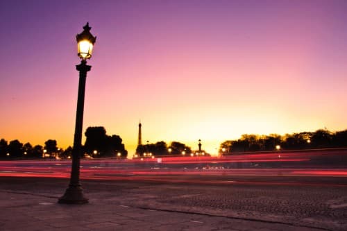 Ciel de feu place de la Concorde