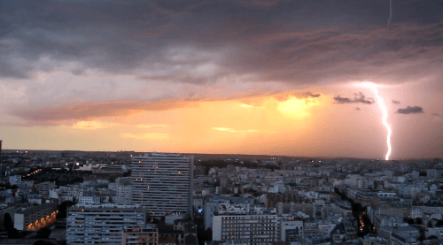 Orage sur Paris