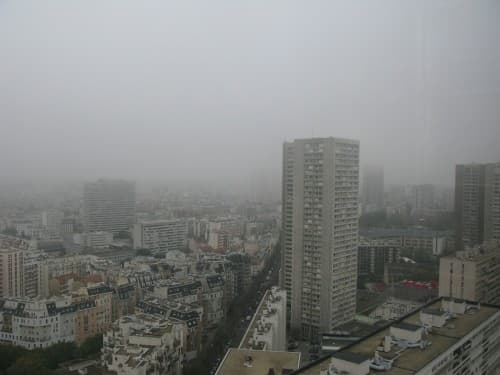 Paris 13 dans une légère brume matinale
