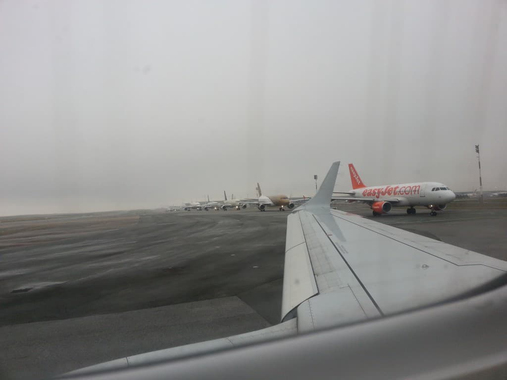 Bouchon sur le tarmac ... le brouillard ?